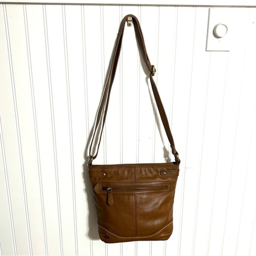 BORN Izabella Saddle Tan Genuine Leather Crossbody Bag